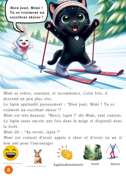 Mimi joue au ski – Apprendre le français par les histoires (Niveau A1)